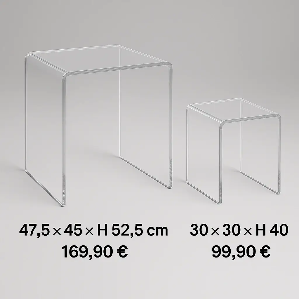 Tabouret transparent Plexiglas