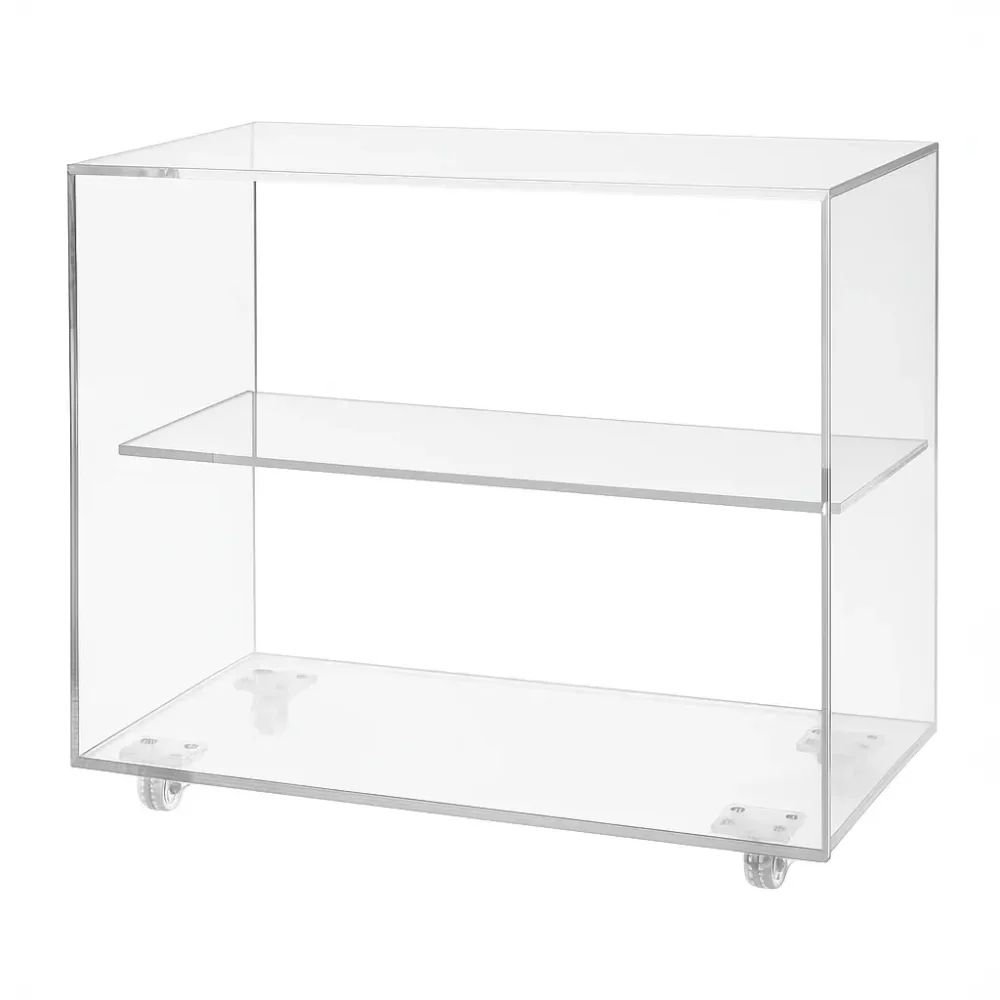 Meuble TV Transparent Plexiglas Roulettes