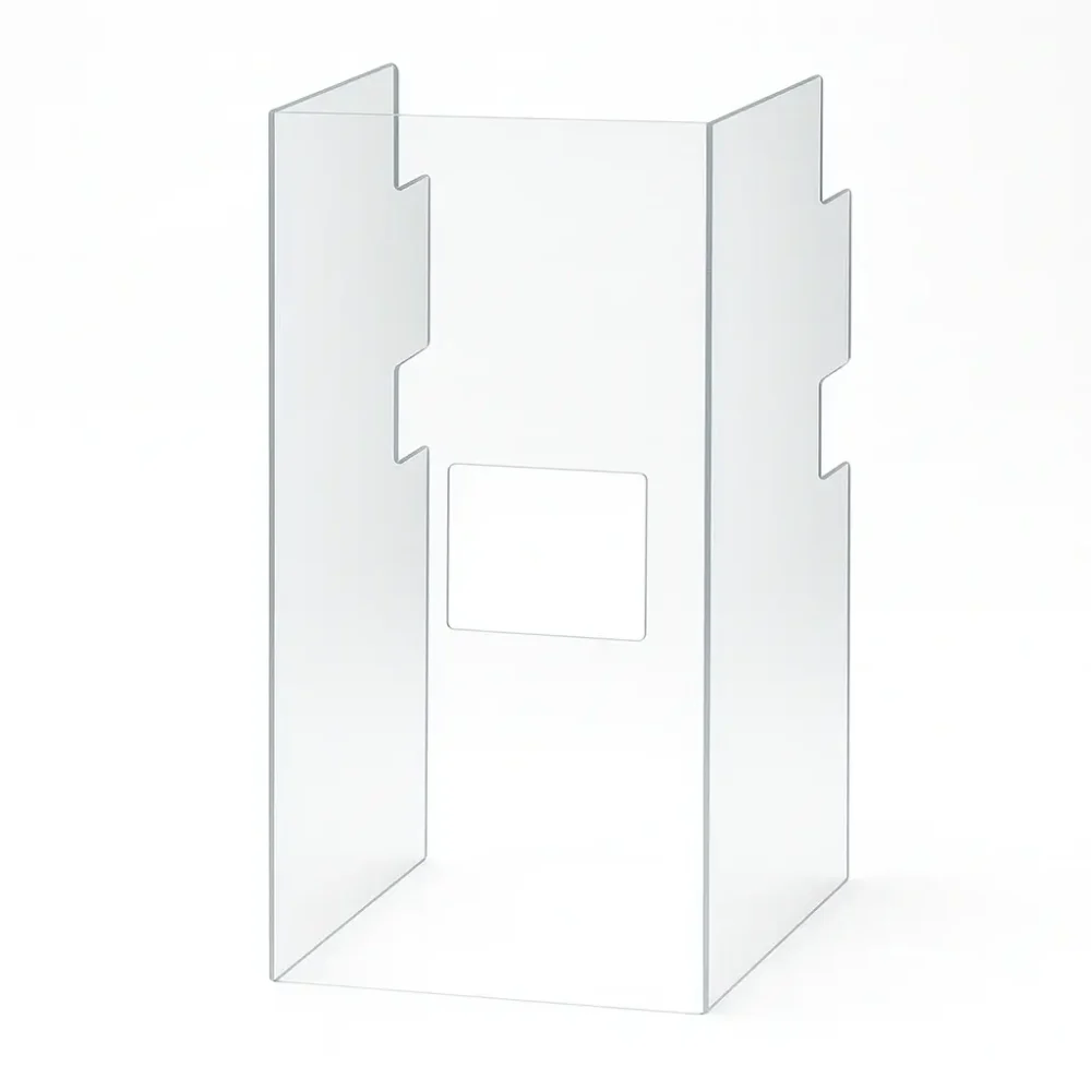 Protection Tableau Électrique sur mesure en Polycarbonate 3 mm Plié en U - L 120 × l 50 x P 16 cm + Découpes