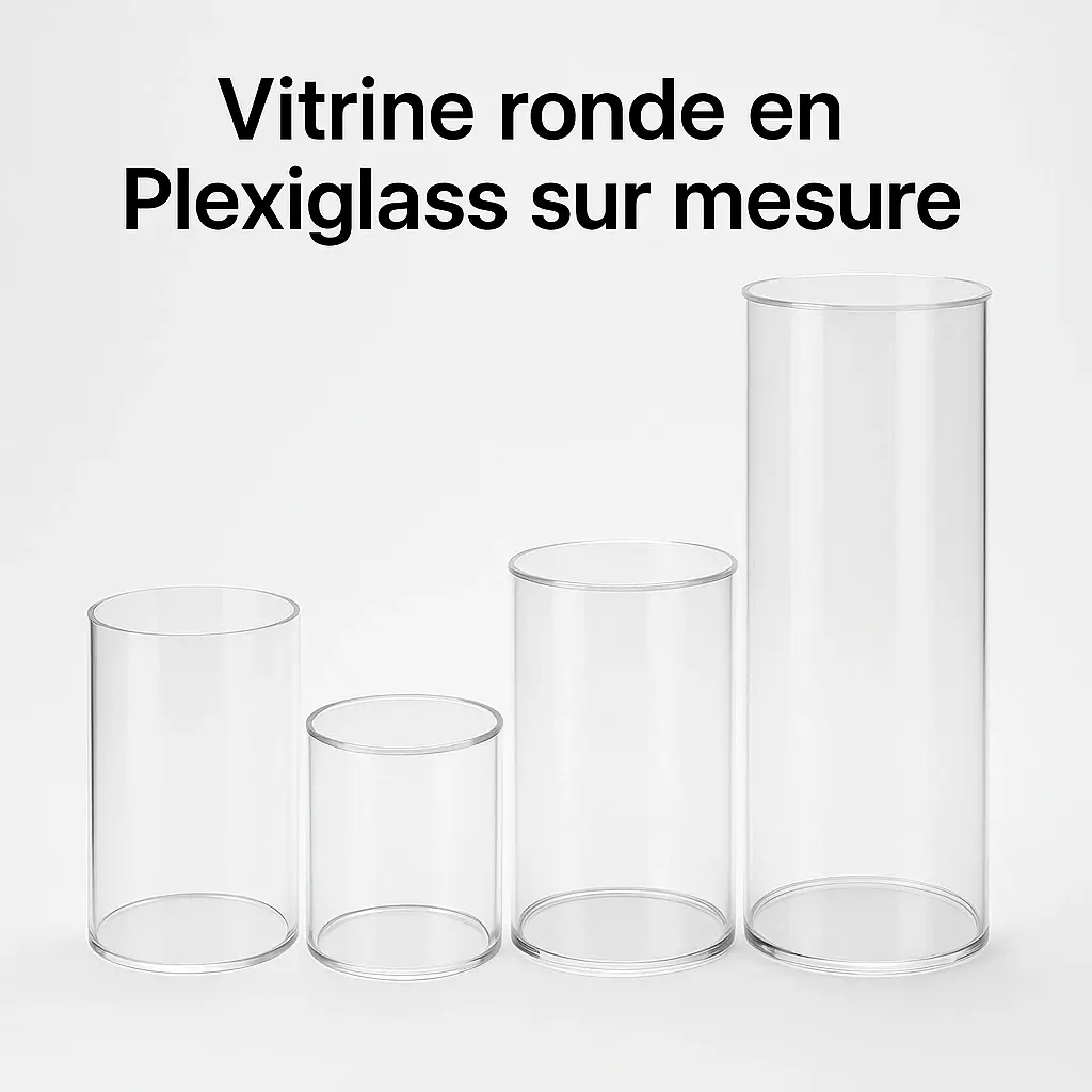 Vitrine ronde Plexiglas sur mesure
