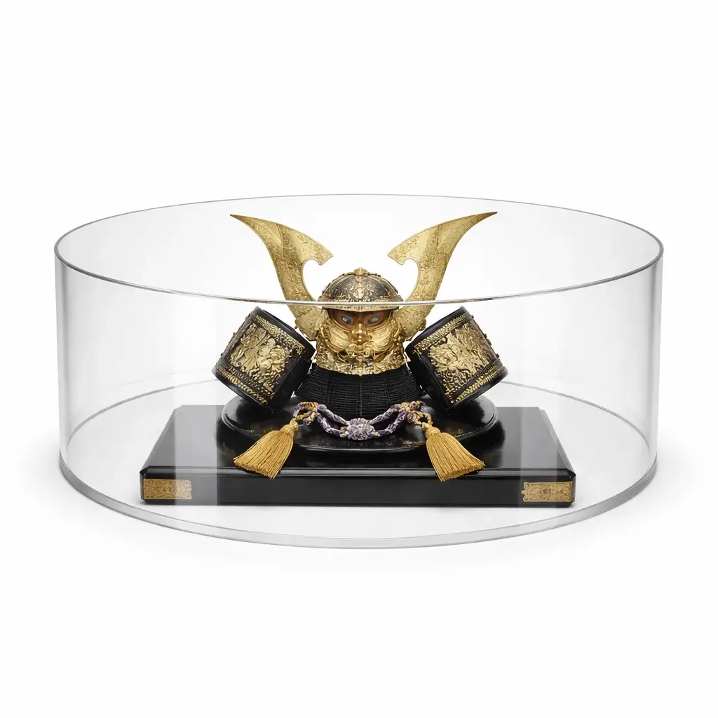 Vitrine tubulaire diamètre 80 cm Plexiglass fond et couvercle