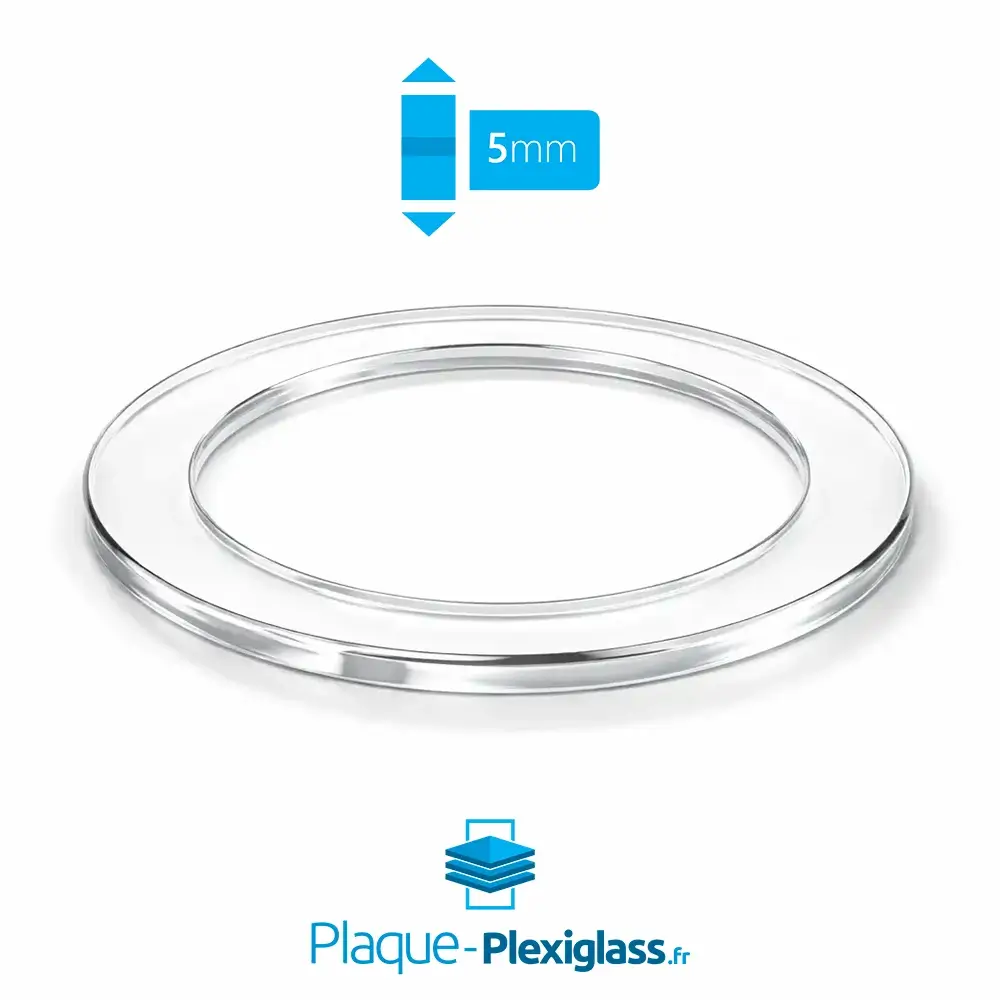 Anneau Plexiglass transparent 5 mm sur mesure - CN / GS 5 Anneau Plexiglass transparent 5 mm sur mesure - CN / GS – Image 5