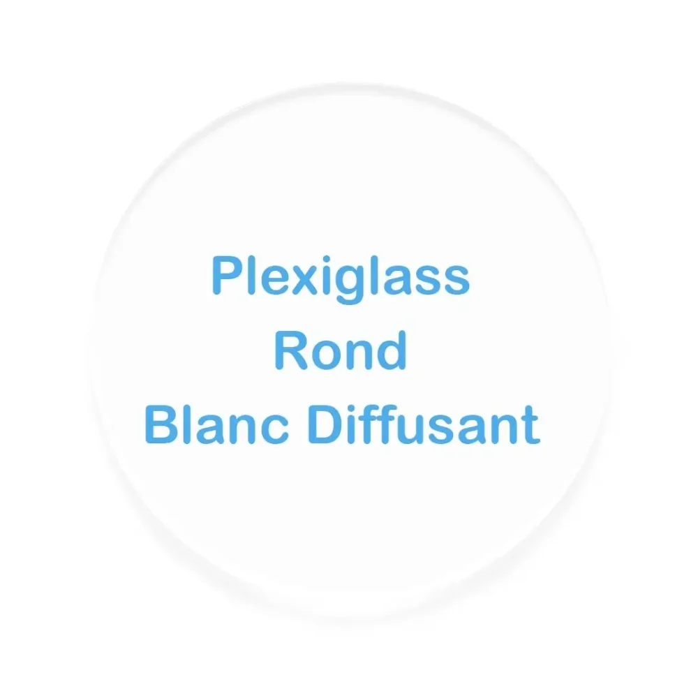 Plexiglass Rond Blanc Diffusant (Opale)