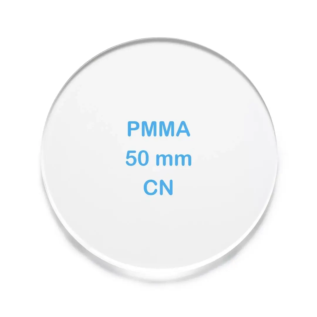 Plexiglass rond transparent 50 mm sur mesure