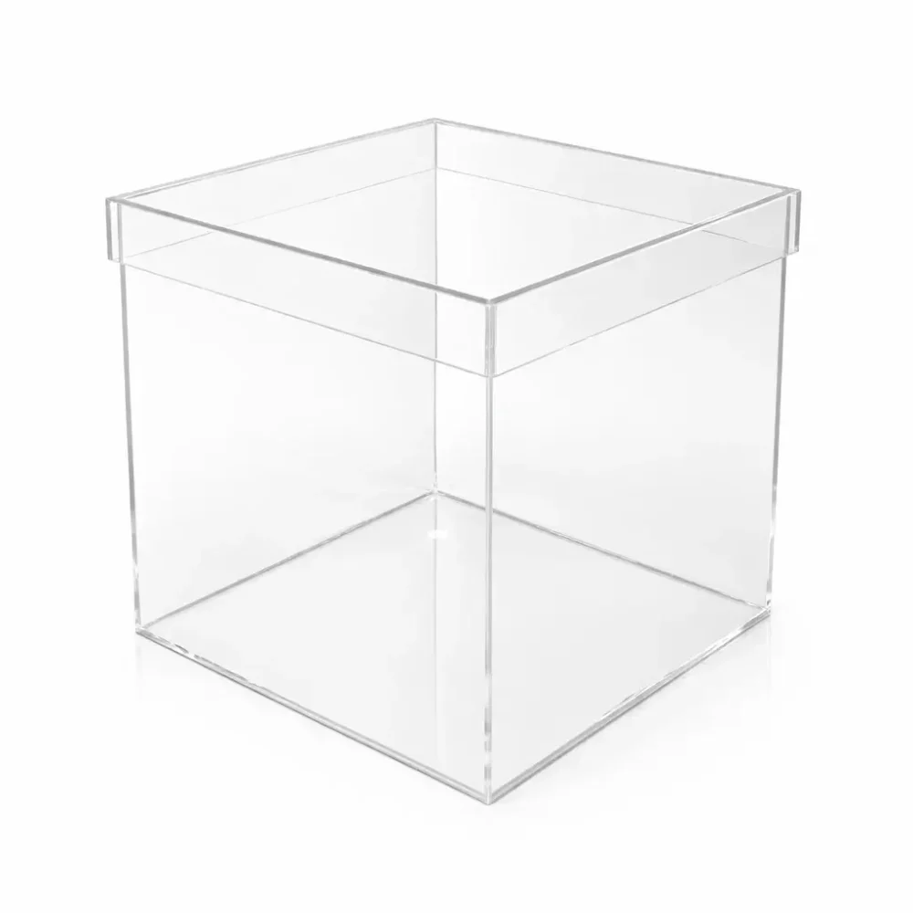 Boite cubique transparente 40 × 40 × 40 cm Couvercle epaisseur 5 mm