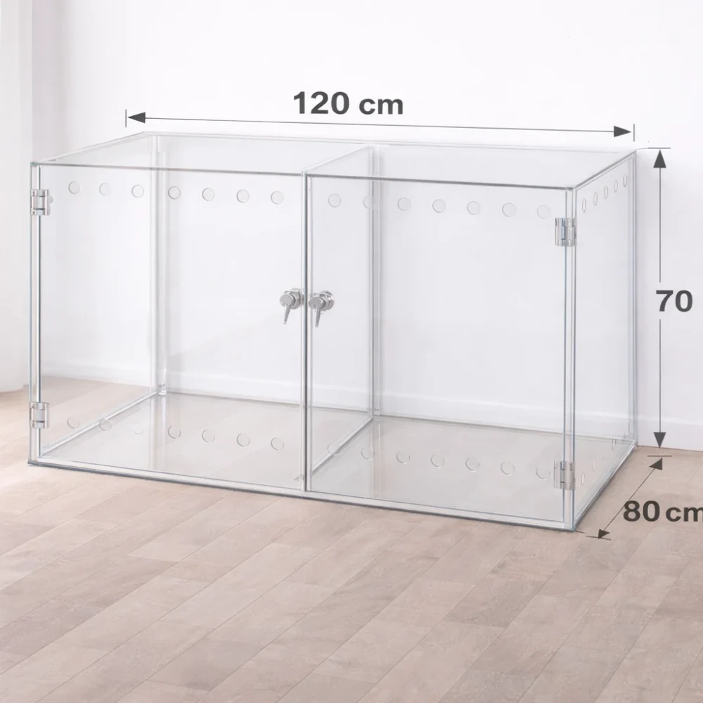 Cage vétérinaire transparente en Plexiglass sur mesure