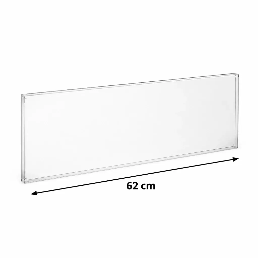 Paroi de remplacement Vitrine Plexiglass 62 cm (largeur) x 26 cm (hauteur) Épaisseur 10 mm
