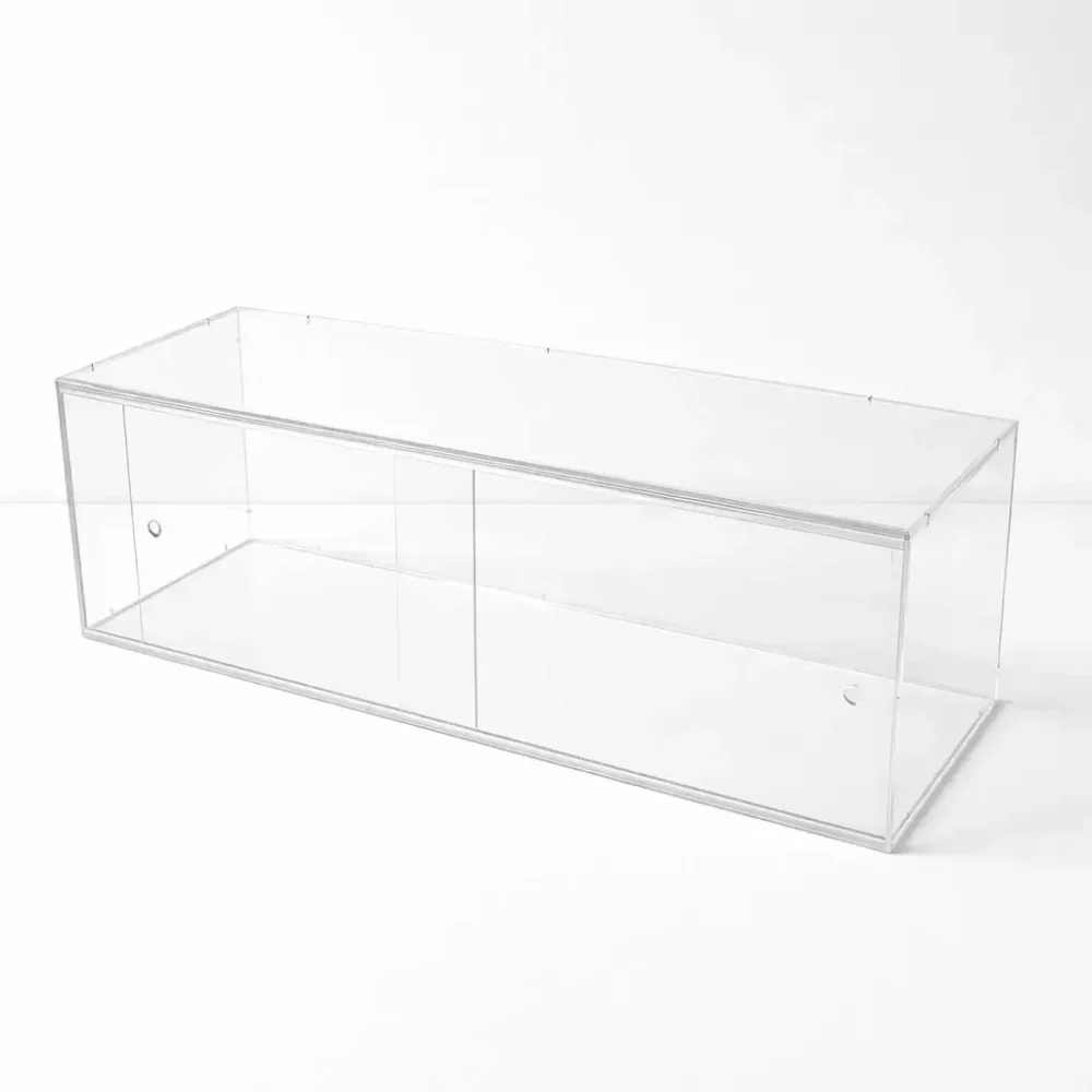 Petite Vitrine Plexiglas Transparente avec Portes Coulissantes