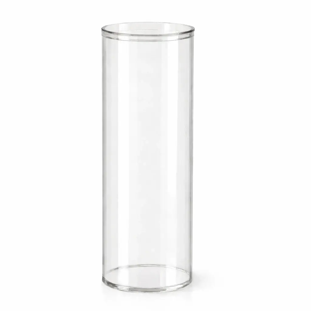 Tube transparent diamètre 30 cm 4 Tube transparent diamètre 30 cm avec fond avec couvercle