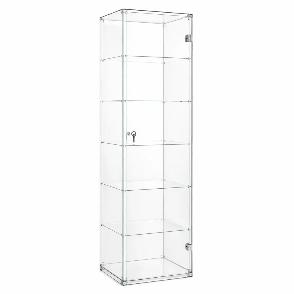 Vitrine Plexiglass Colonne Transparente 200 cm – Carrée 50 × 50 cm