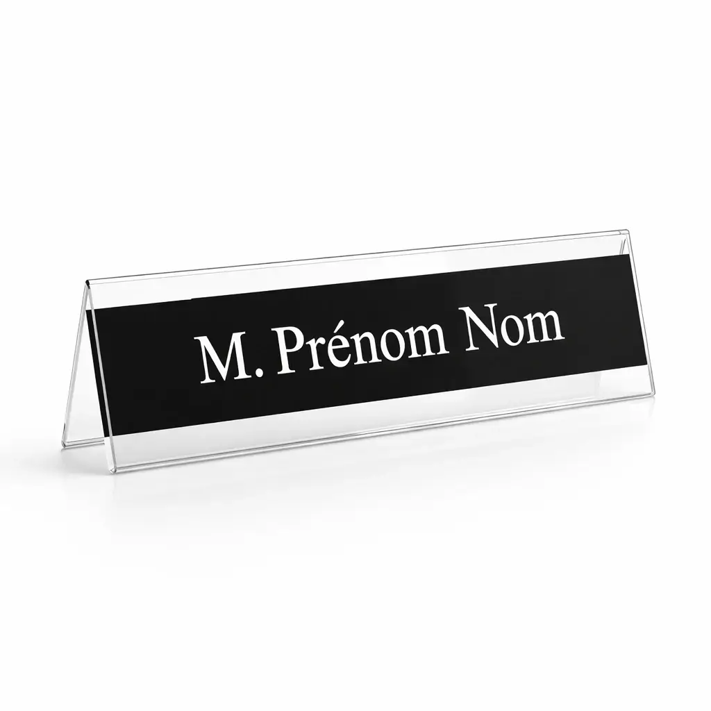 Chevalet Porte-Nom Plexiglass Personnalisé Pro Conseil Municipal