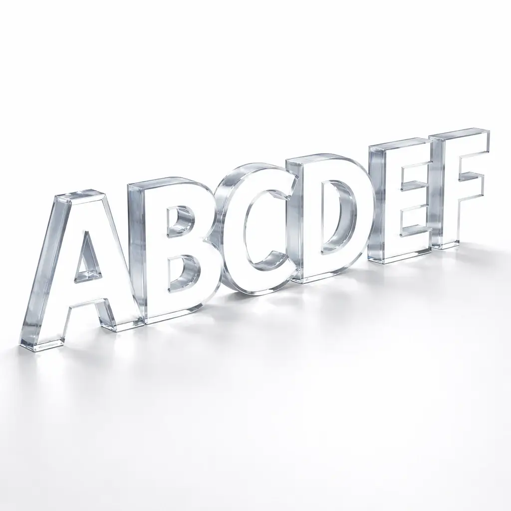 Lettrage Plexiglass 30 MM Transparent Coulé Ep 30 mm Format 1050 x 130 mm Champs Polis