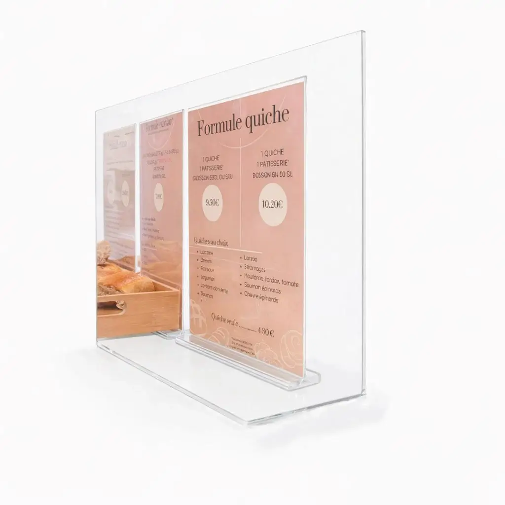 Pare-haleine Plexiglass en L sur mesure 6 mm – Protection comptoir professionnel
