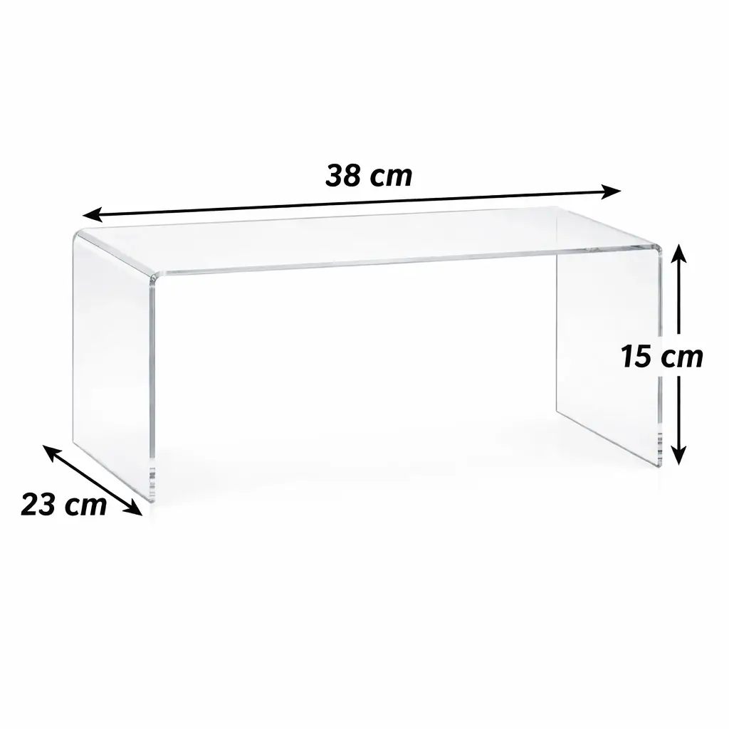 Présentoir en U transparent en Plexiglas 3 mm pour comptoir