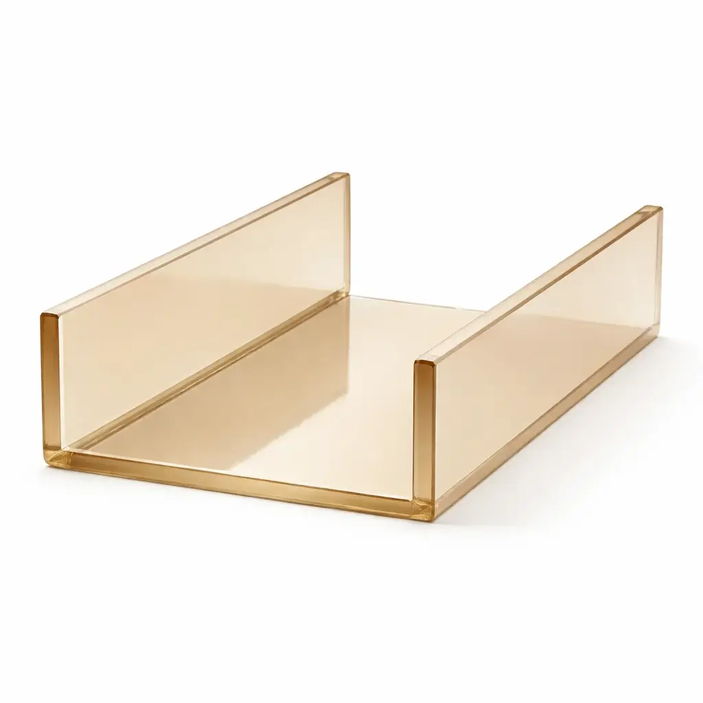 Profilé U Plexiglass Marron Fumé Clair 10 mm sur mesure