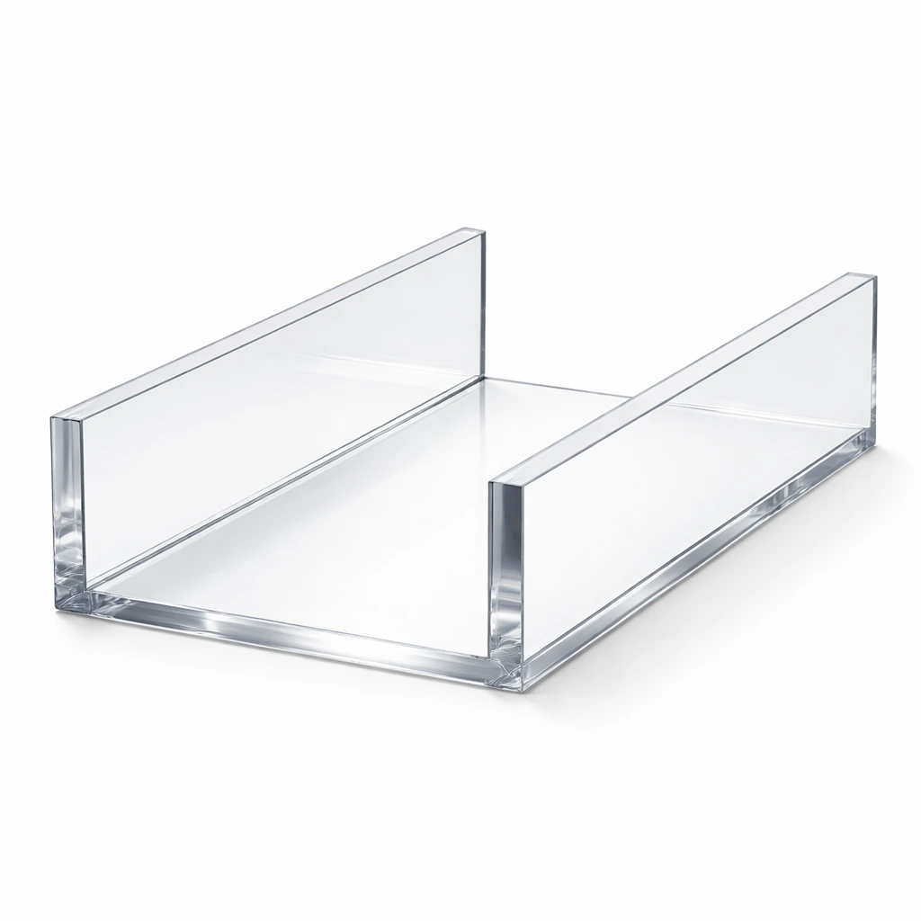 Profilé U transparent sur mesure en Plexiglas 10 mm