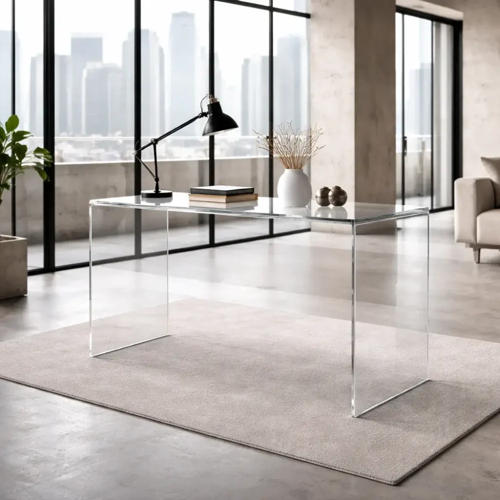 Table plexi épaisseur 15 mm - L 1,5 m x P 70 cm x H 74 cm