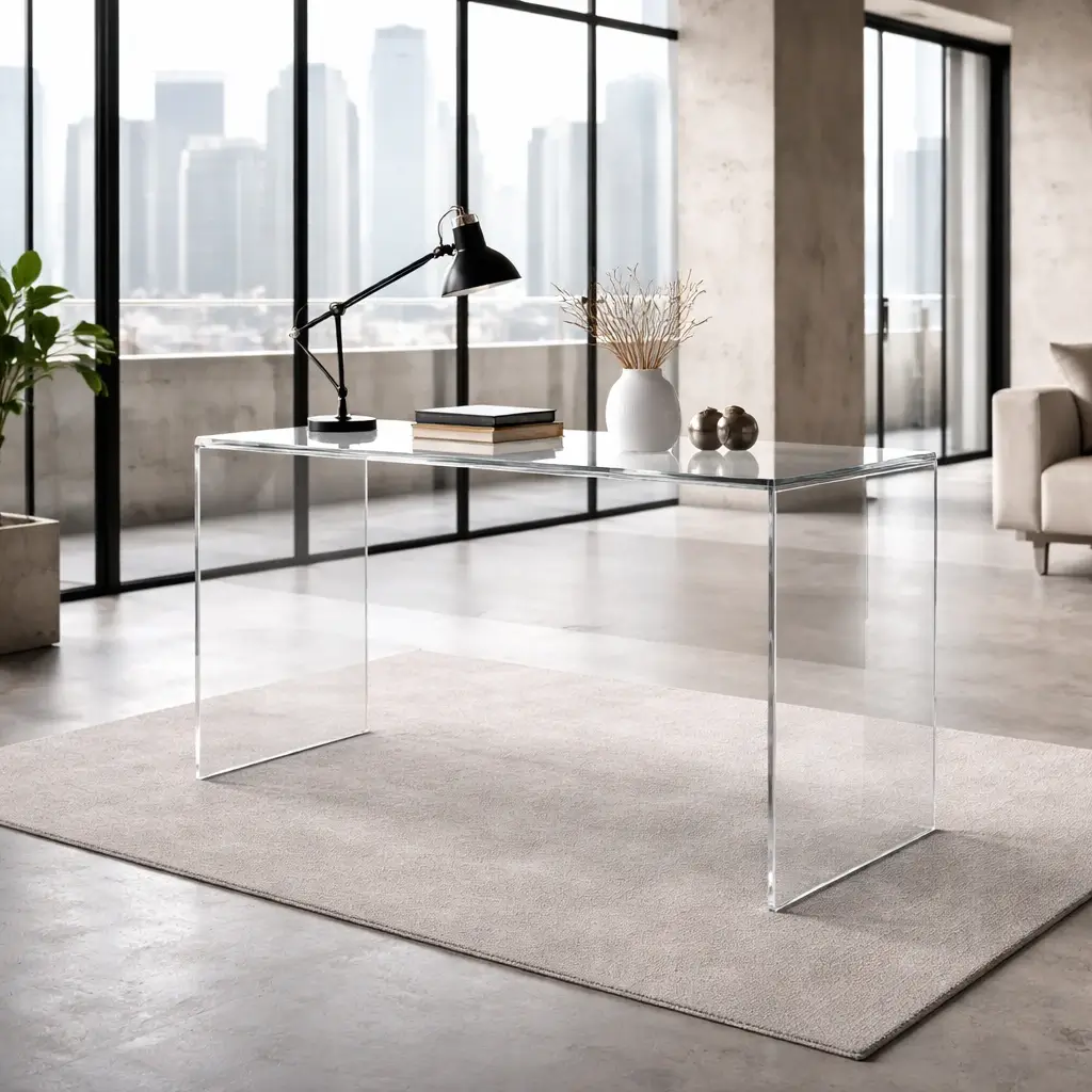 Table plexi épaisseur 15 mm - L 1,5 m x P 70 cm x H 74 cm