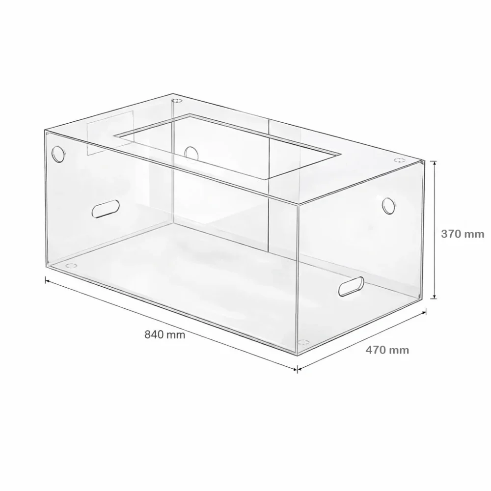 Caisson pour mélangeur sur mesure avec portes coulissantes