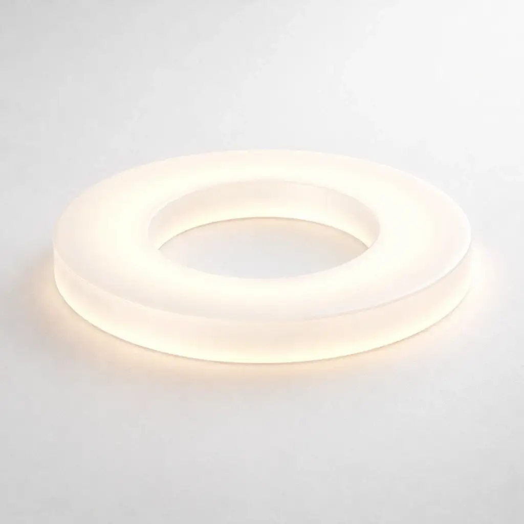 Anneau Plexiglass Blanc Diffusant 10 mm LED