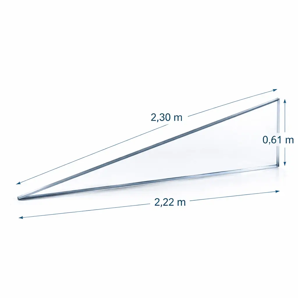 Plexiglass Triangle Rectangle sur mesure 10 mm Coulé