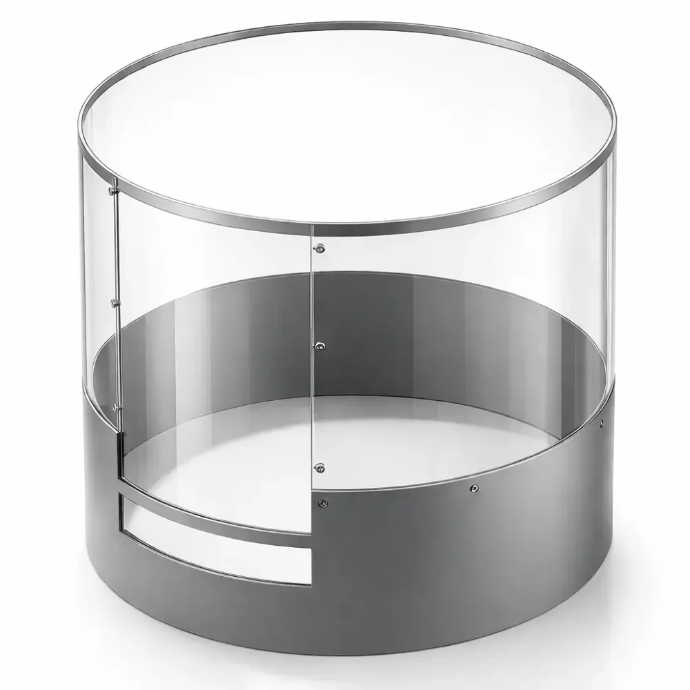 Carter plexiglass rond cylindrique transparent sur mesure