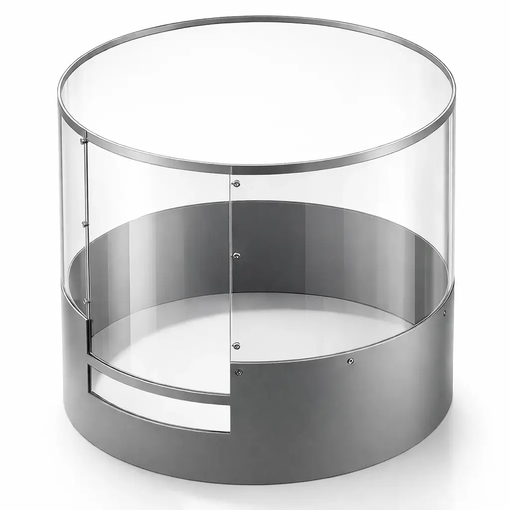 Carter plexiglass rond cylindrique transparent sur mesure