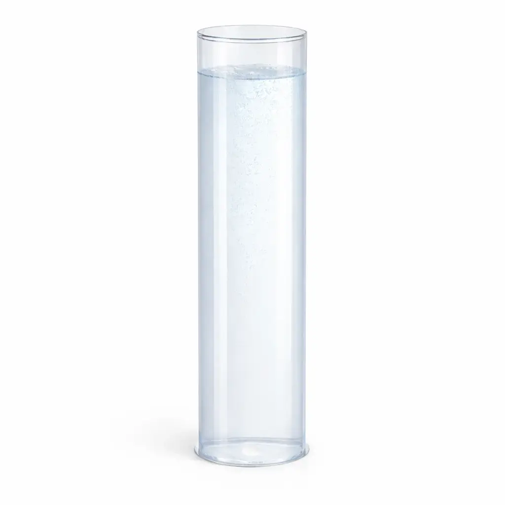 Colonne d’eau transparente Ø50 cm H 2 m en Plexiglass 8 mm avec évacuation