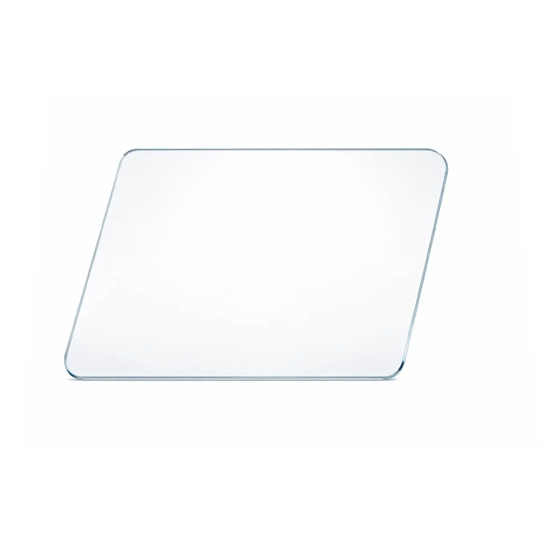 Plexiglass parallélogramme transparent 10 mm poli 116x78 cm angles 55 125 degrés