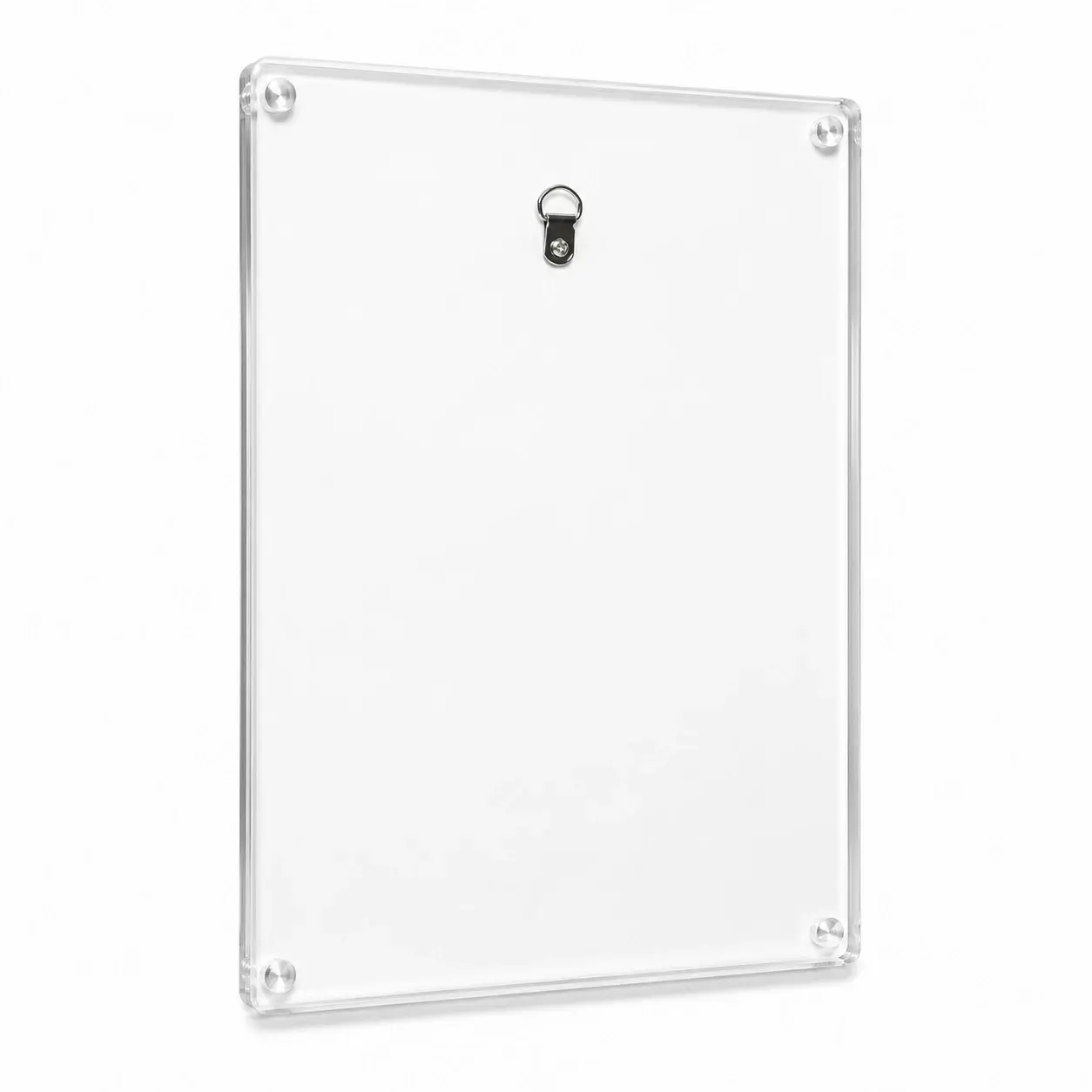 Cadre plexi mural transparent A3 5+5 mm vide avec fixation acier