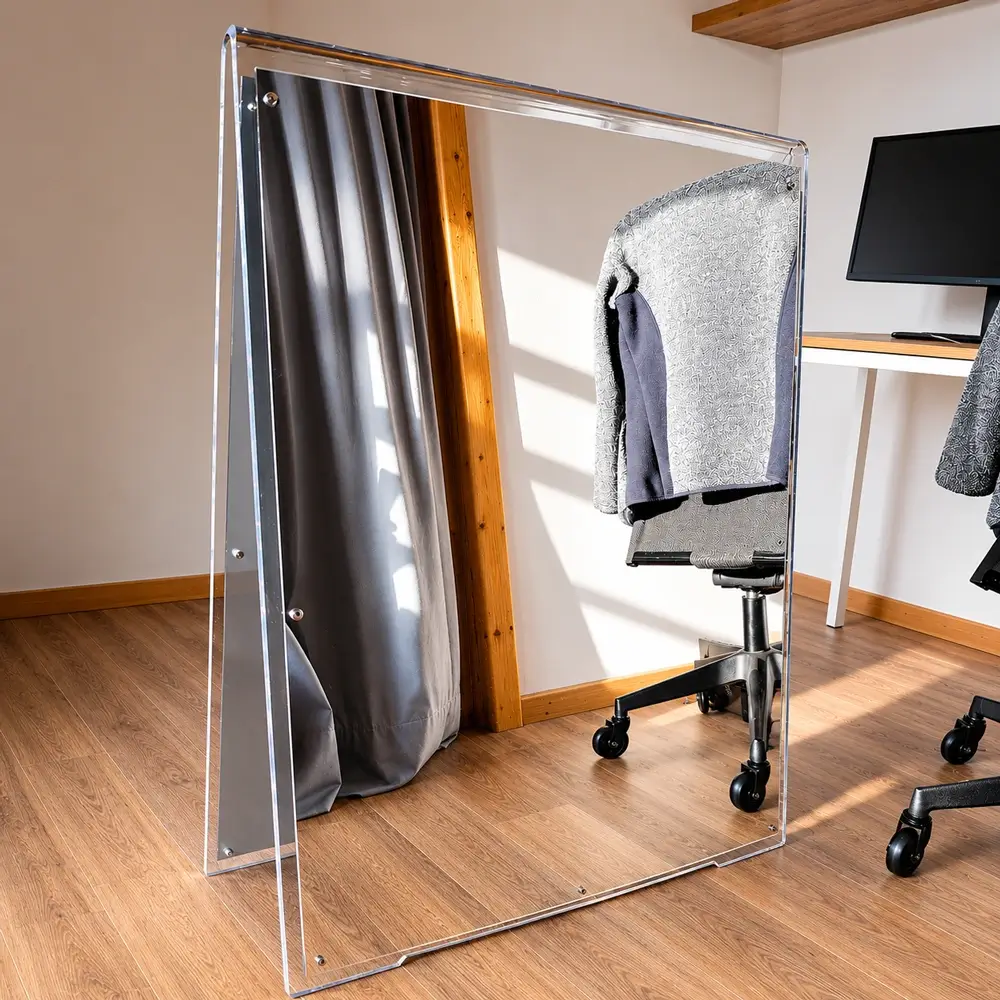 Stop trottoir miroir Plexiglass transparent 10 mm 60x90 cm premium