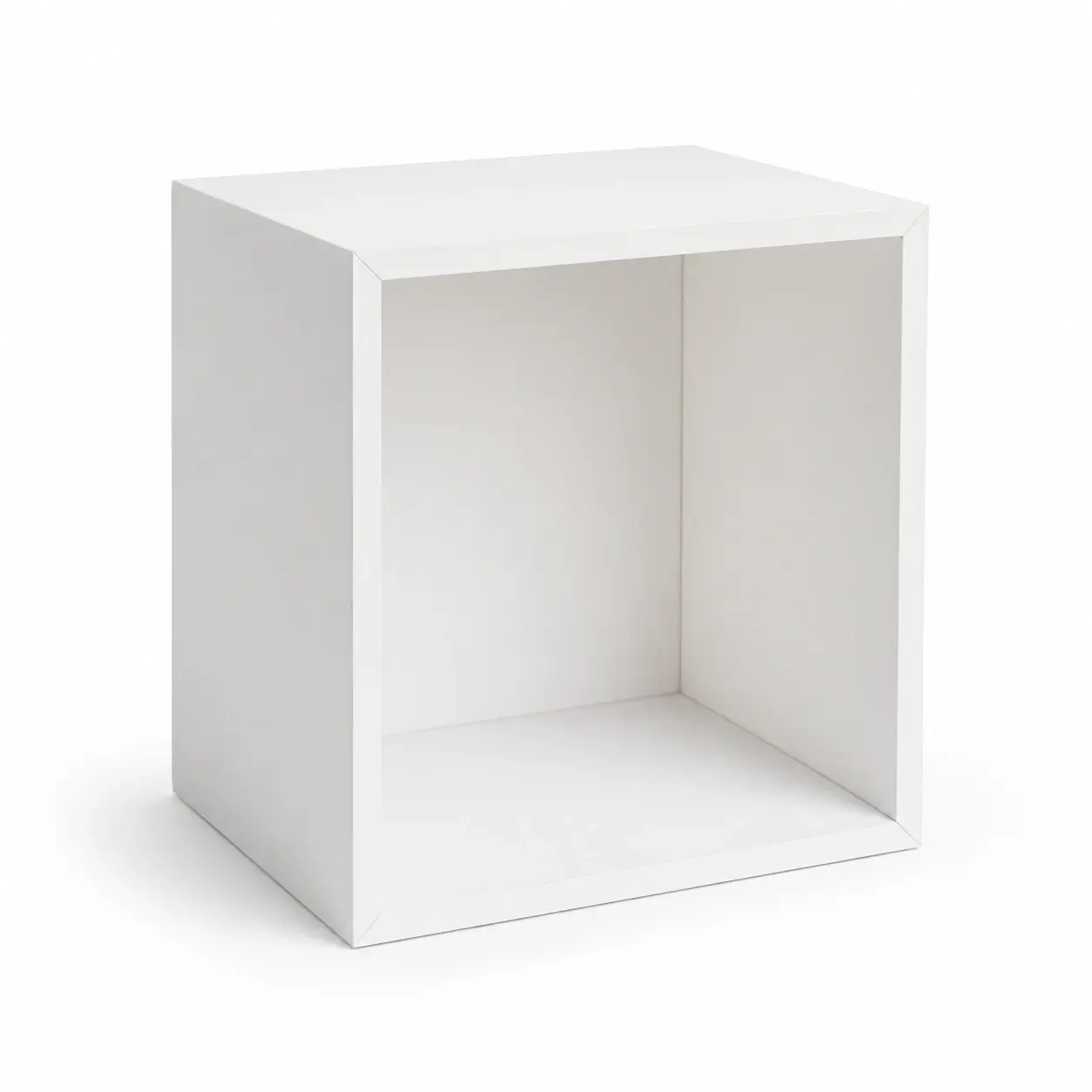 Cube PVC Blanc Mat 5 mm sur mesure assemblé à 45 degrés pour présentation et exposition