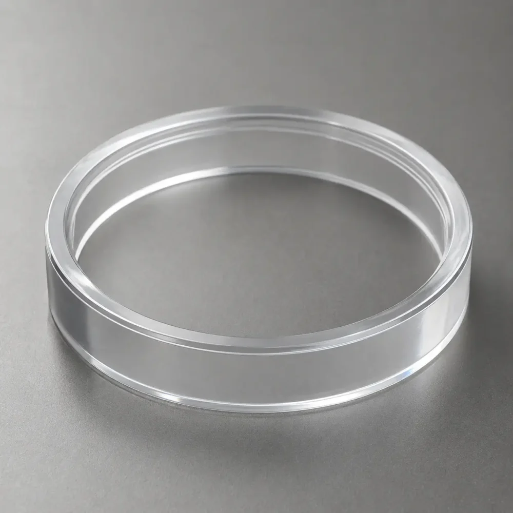 Pièce de Jeu Ronde en Plexiglass Transparent 30 mm avec Défonce Périphérique