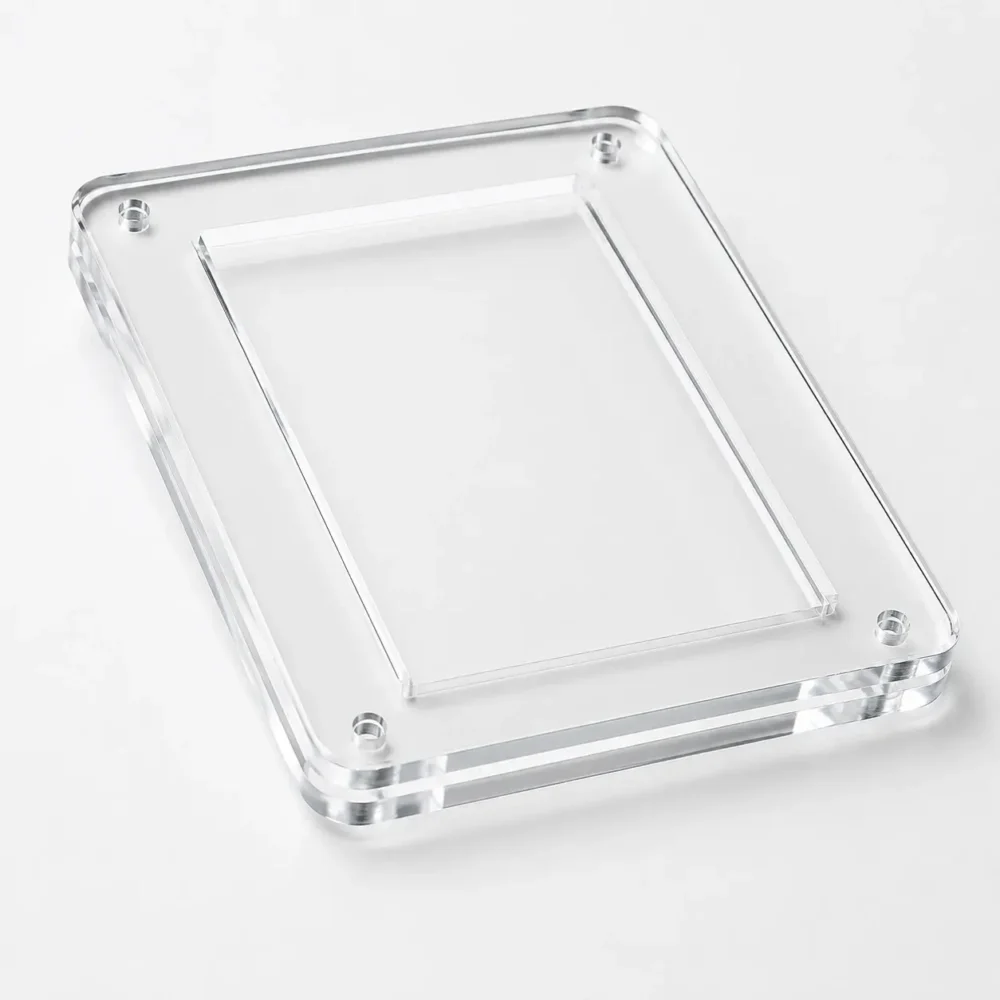 Protection régulateur Plexiglass transparent 4+4 mm avec ouverture centrale et trous fraisés
