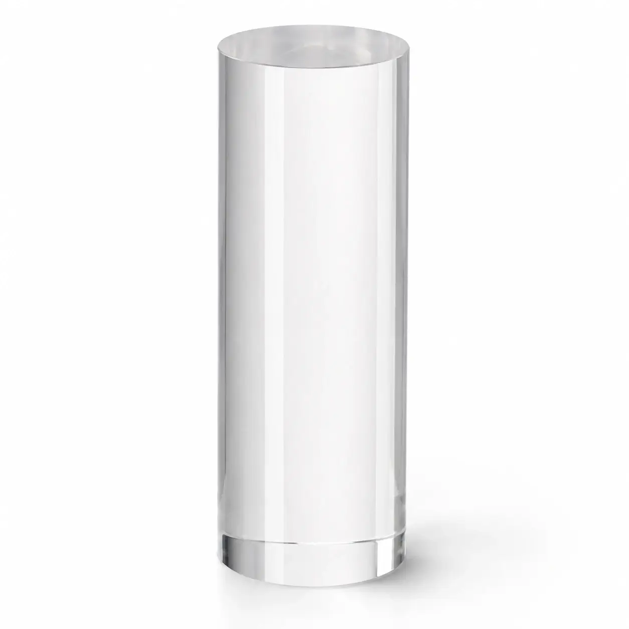 Cylindre plein en Plexiglass transparent diamètre 75 mm hauteur 190 mm