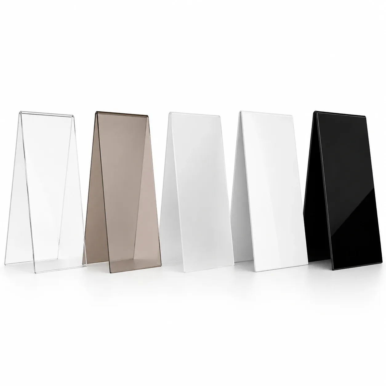 Stop trottoir en Plexiglass 50 × 100 cm épaisseur 10 mm disponible transparent, bronze, dépoli, blanc ou noir