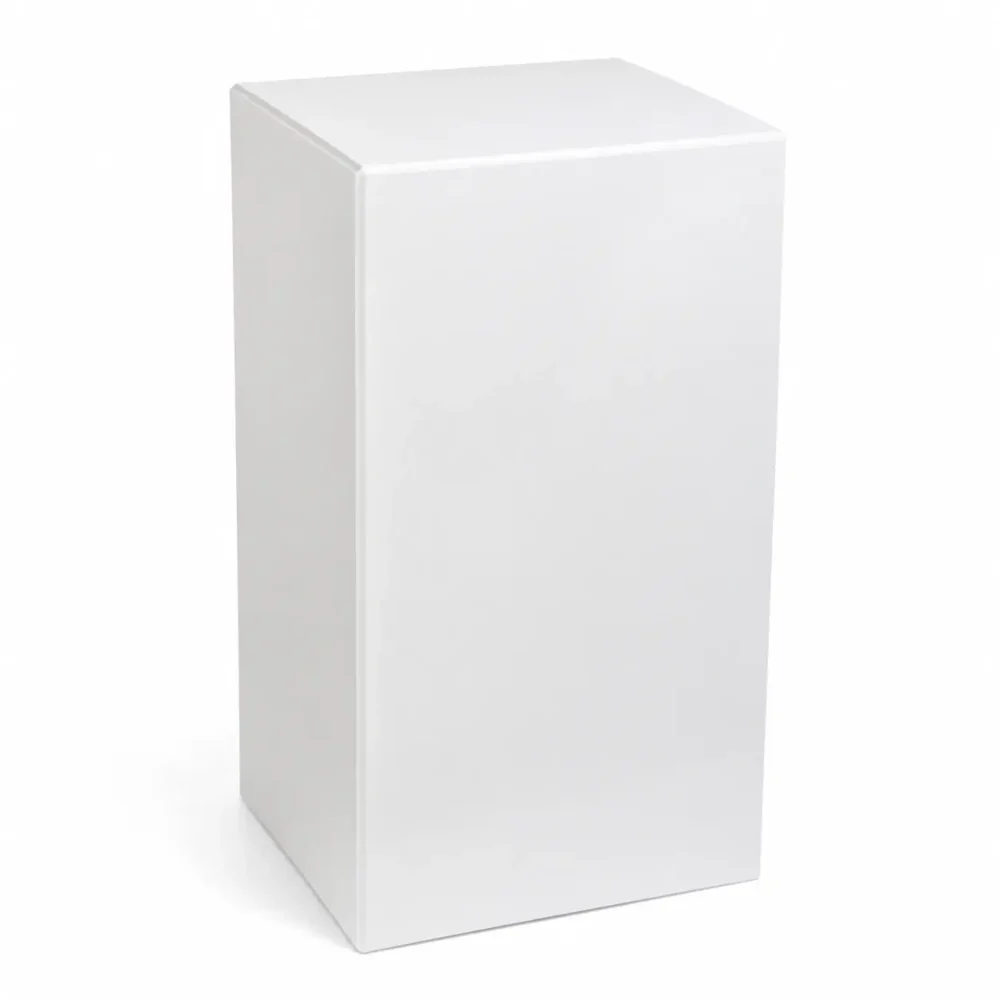 Piédestal blanc brillant en Plexiglass® 6 mm sur mesure 550 × 450 × 850 mm