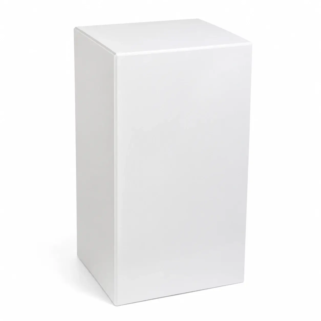 Piédestal blanc brillant en Plexiglass® 6 mm sur mesure 550 × 450 × 850 mm