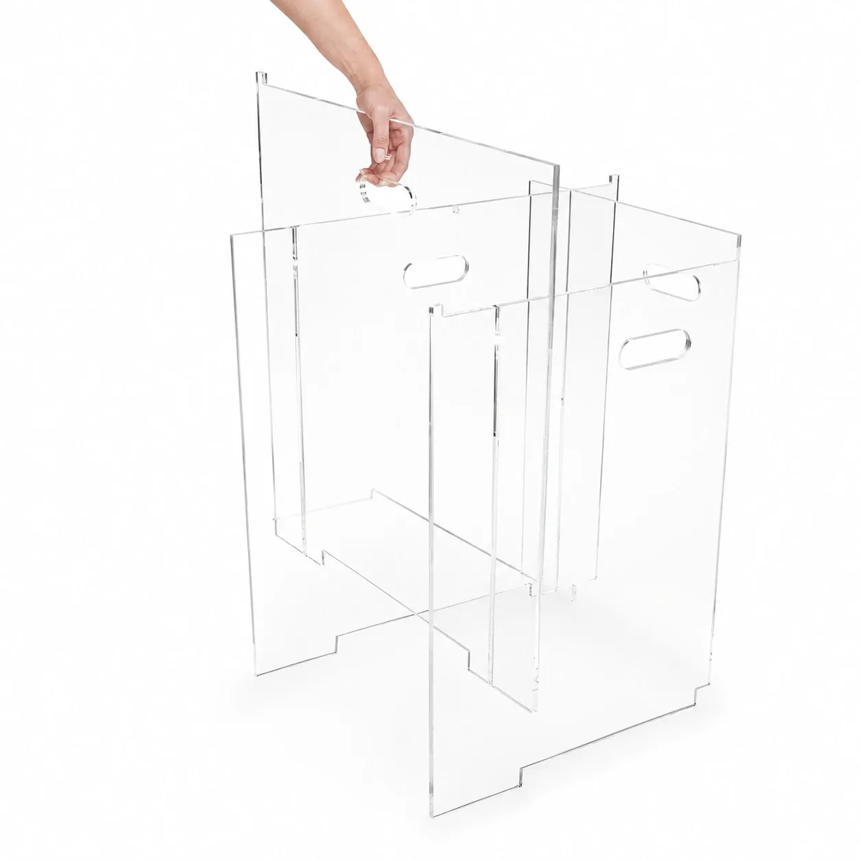 Table Ronde en Plexiglass Transparent Sur Mesure 3 Table plexiglass ronde amovible démontable transportable